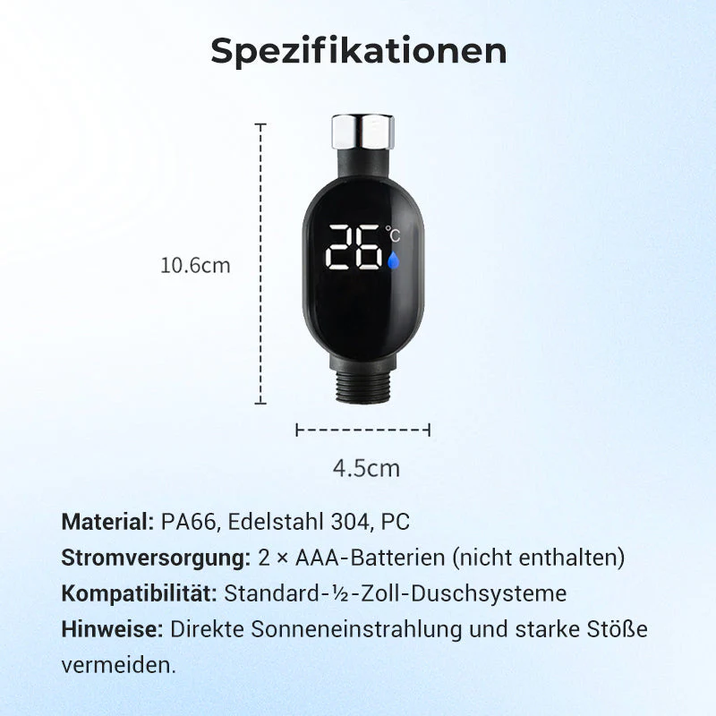 🔥50 % Rabatt💧 Duschthermometer 🌡️ Sofortige Temperatur! 🚿 -Remifa® - Image 8