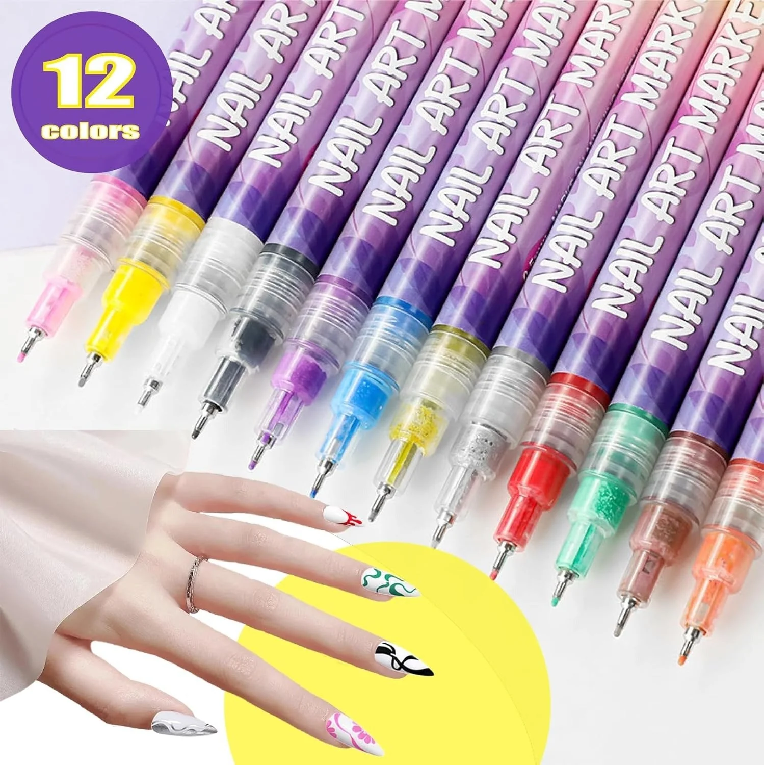 🎅🎁Weihnachtsangebot – 50 % Rabatt⏳12 Farben Nagelkunst-Stifte Set🎨💅 - Image 6