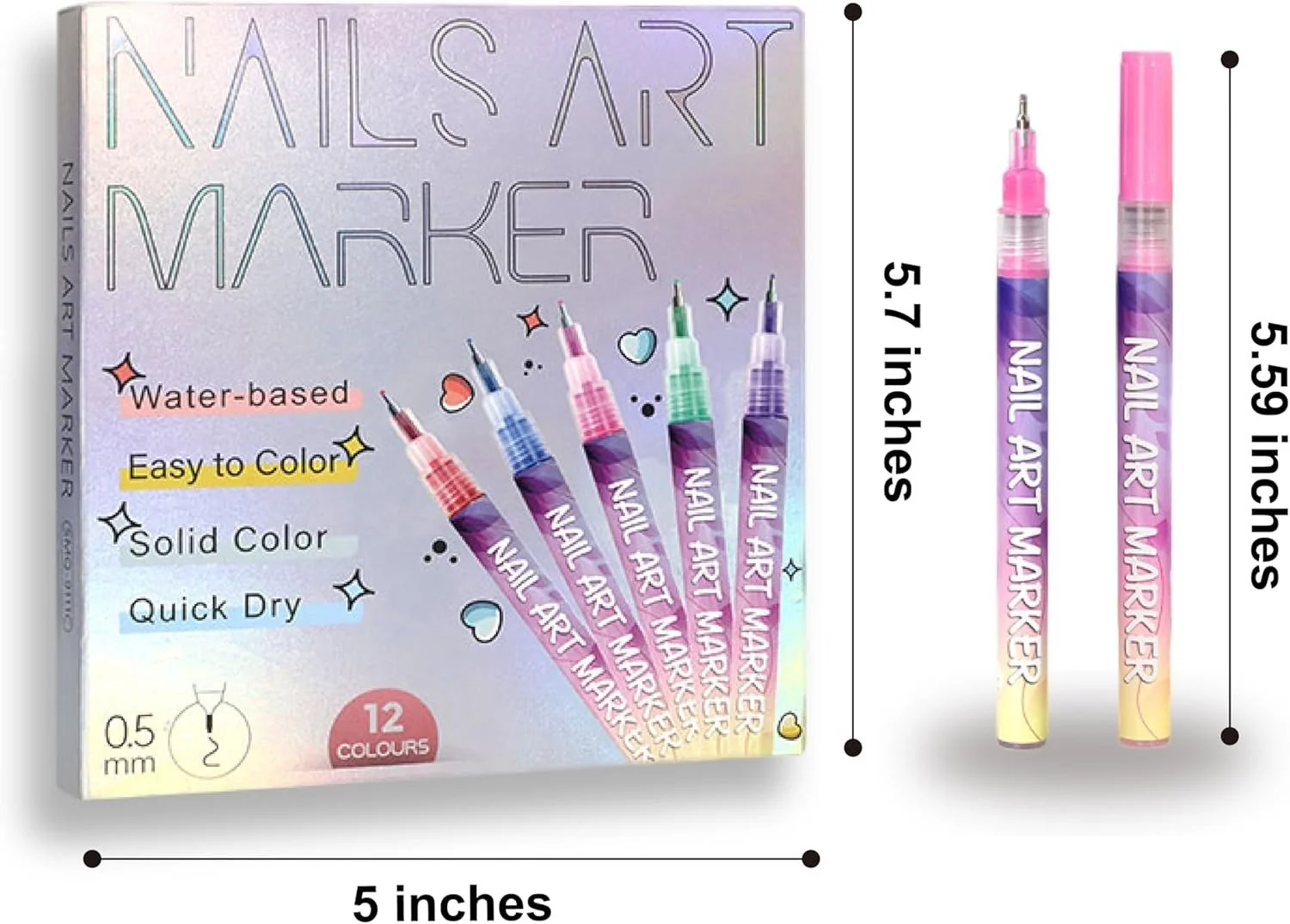 🎅🎁Weihnachtsangebot – 50 % Rabatt⏳12 Farben Nagelkunst-Stifte Set🎨💅 - Image 8